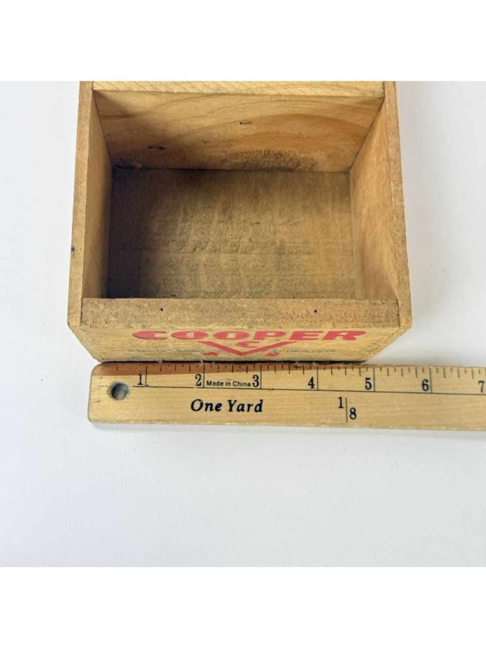Antique Cooper's Sharp American Cheese Box Wooden Advertising Crate Early 1900s - Picture 12 of 12